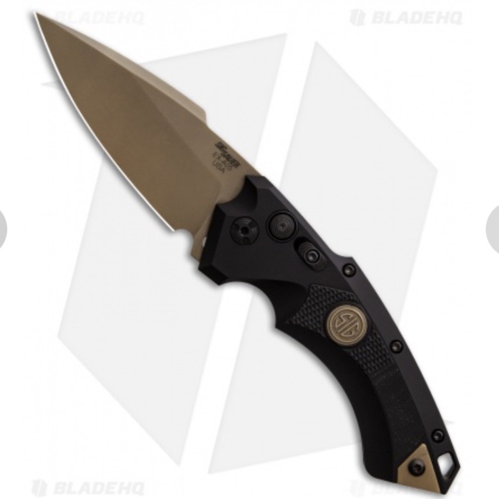 Hogue Sig Sauer EX-A05 Spear Point Knife Black (3.5" FDE) 36530